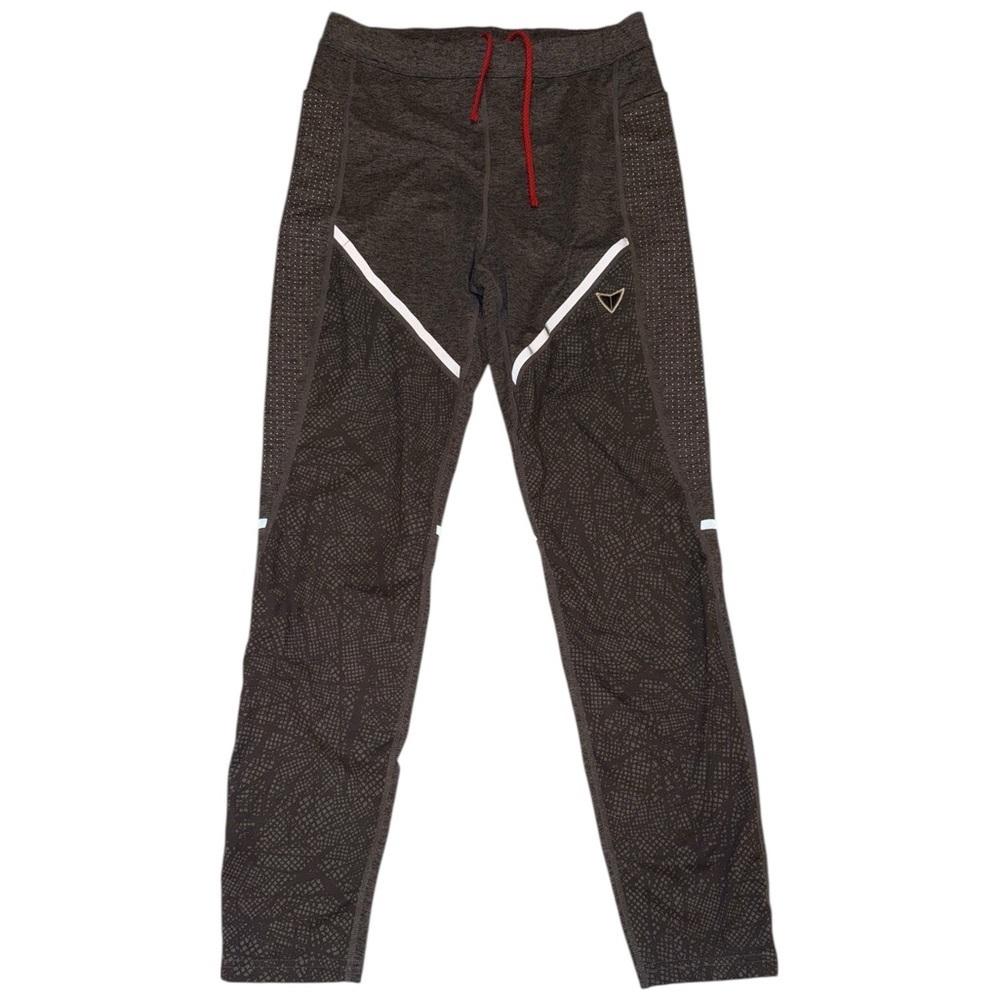 Korsa Men’s Gray Performance Joggers Red Drawstring Athletic Running Pants Large